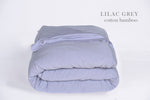 Lilac Grey Premium Cotton Bamboo Quilt Cover